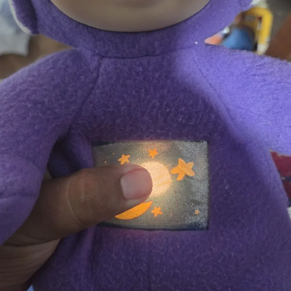 Vtg Teletubbies Tinky Winky Plush Light Up Purple 1999 13